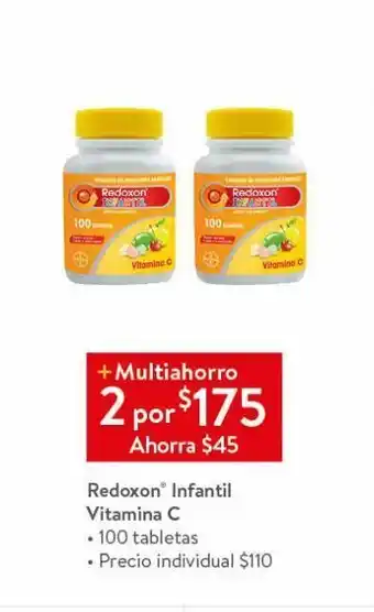 Walmart Redoxon infantil vitamina c 100 tabs oferta