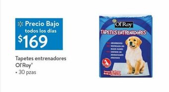 Walmart Tapetes entrenadores ol' roy 30 pzas oferta