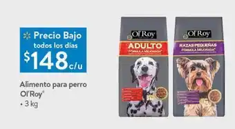 Walmart Alimento para perros ol'roy 3kg oferta