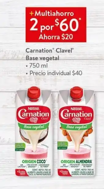 Walmart Carnation clavel base vegetal 750ml oferta