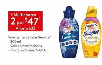 Walmart Suavizante de telas suavitel 800ml oferta