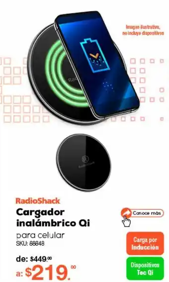 RadioShack Cargador inalámbrico qi oferta