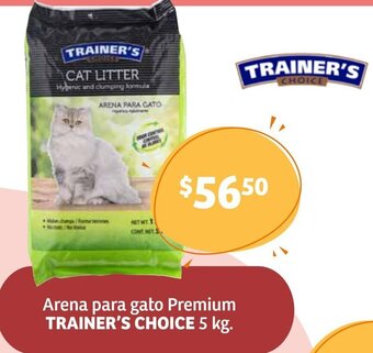 Soriana Híper Arena para Gato Premium Trainer's Choice 5kg oferta