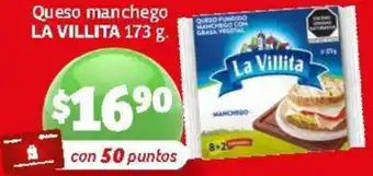Soriana Mercado Queso Manchego La Villita 173g oferta