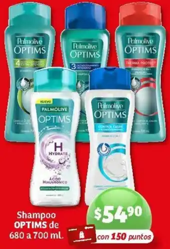 Shampoo Optims de 680 a 700ml