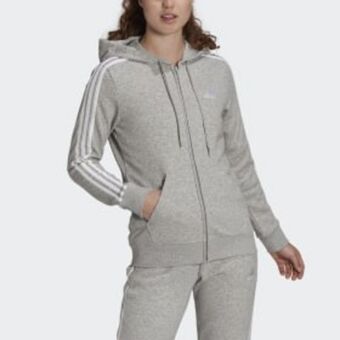 Adidas Sudadera con gorro essentials 3 franjas felpa francesa oferta