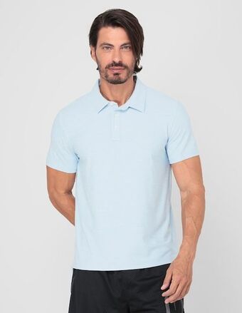 GAP Playera tipo polo estampado jaspeado para hombre oferta