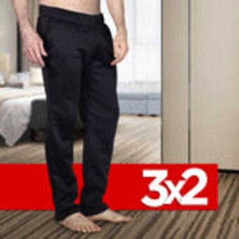 Pants de felpa para caballero color negro ¡3x2!
