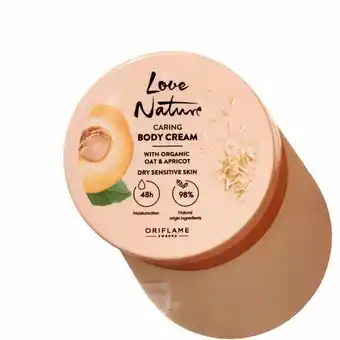Crema para cuerpo protectora con avena y chabacano orgánicos love nature