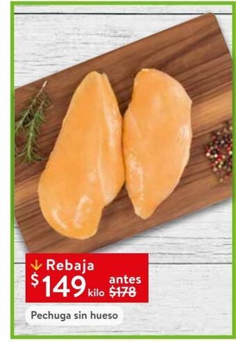 Walmart Pechuga sin hueso oferta