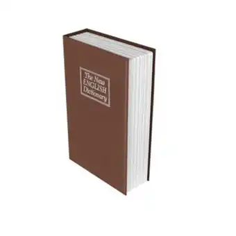 Caja de seguridad silverline libro enciclopedia 9" con 2 llaves café