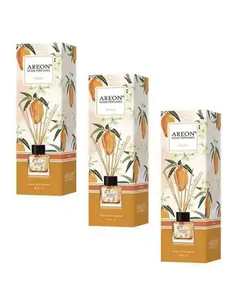 Difusor ambientador de varillas areon 50 ml aroma mango pack 3