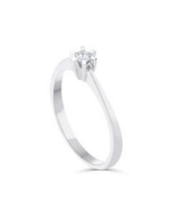 Joyerías Bizzarro Solitario de oro blanco 14k con 10pts de diamante (i-j) (i1) oferta