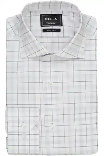 Robert's Camisa vestir roberts "easy care" gris contemporary fit oferta