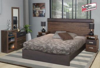 Muebles Troncoso Recámara tokio nogal chocolate oferta