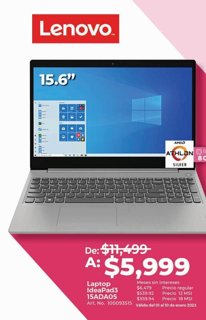Lenovo laptop ideapad3 15ada05 oferta en Office Depot Lenovo laptop ideapad3 15ada05 oferta en Office Depot
