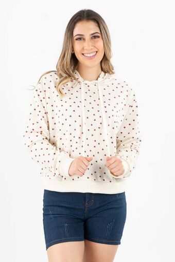 Santory Sudadera con corazones y capucha oferta