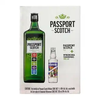 Sam's Club Whisky passport scotch 1 l + wyborowa tamarindo 200 ml oferta