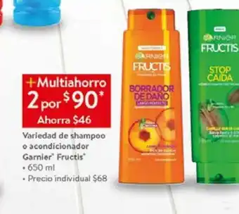 Walmart Shampoo garnier fructis 650 ml oferta