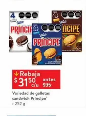 Walmart Variedad de galletas sandwich principe oferta