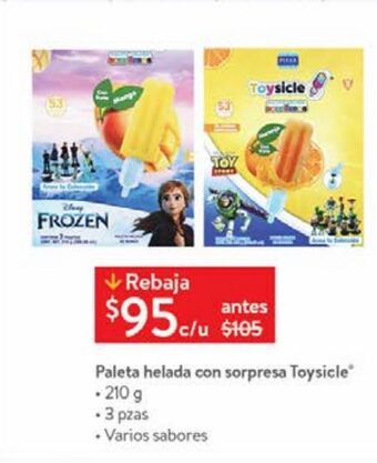 Walmart Paleta helada con sorpresa toysicle oferta