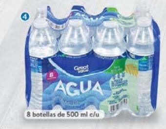 Walmart Agua purificada great value oferta