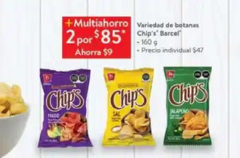 Walmart Botanas chips barcel oferta