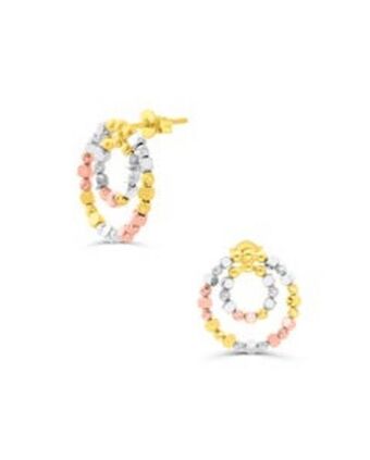 Joyerías Bizzarro Aretes de oro florentino 14k oferta