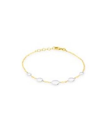 Joyerías Bizzarro Pulsera de oro amarillo y blanco 14k oferta