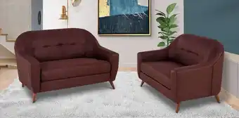 Muebles Dico Juego de dos sofá 2 plazas nordic café oferta