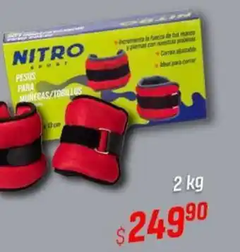 Pesos para muñecas/tobillos 2kg