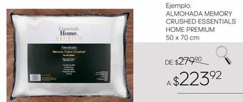 DelSol Almohada memory crushed essentials home premium 50 x 70cm oferta
