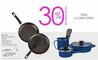 Set de 3 pzas cinsa