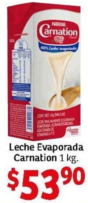 Soriana Mercado Leche Evaporada Carnation 1kg oferta