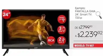 DelSol Pantalla ghia 24" smart tv 720p oferta