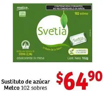Soriana Mercado Sustituto de Azúcar Metco 102 Sobres oferta