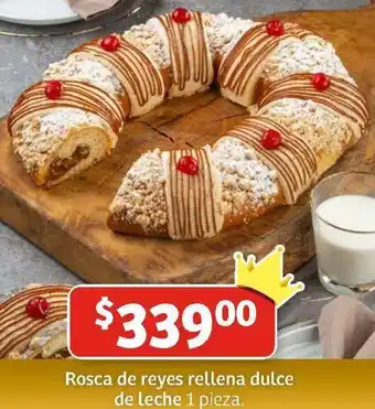 Soriana Mercado Rosca de Reyes Rellena Dulce de Leche 1 Pieza oferta