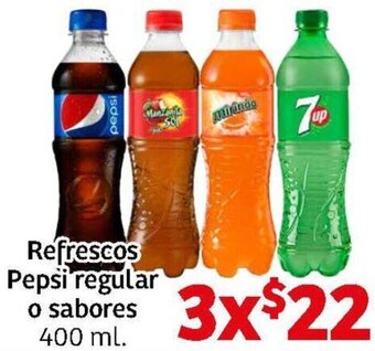 Refrescos Pepsi Regular o Sabores 3x400ml