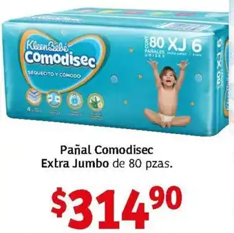 Soriana Mercado Pañal Comodisec Extra Jumbo de 80 pzas oferta