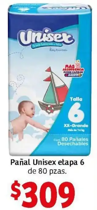 Pañal Unisex Etapa 6 de 80 pzas