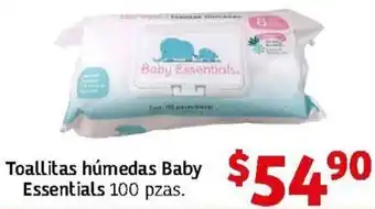 Soriana Mercado Toallitas Húmedas Essentials 100pzas oferta