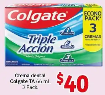 Soriana Mercado Crema Dental Colgate TA 66ml 3 Pack oferta