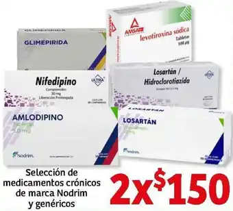 Selección de Medicamentos Crónicos de Marca Nodrim y Genéricos