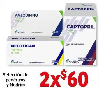Soriana Mercado Selección de Genéricos y Nodrim oferta