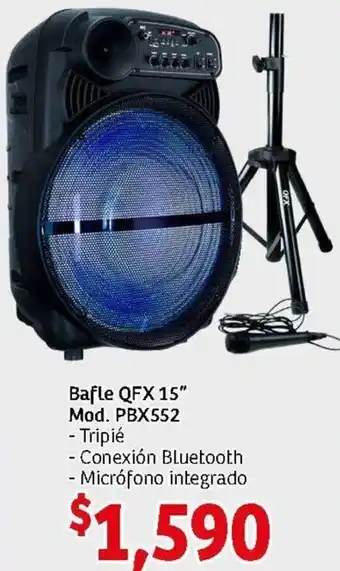 Soriana Mercado Bafle QFX 15" oferta