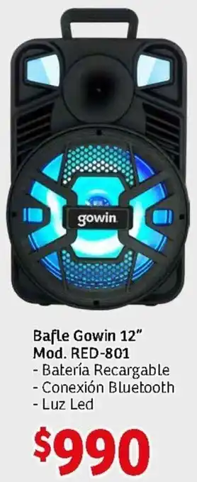 Soriana Mercado Bafle Gowin 12" oferta