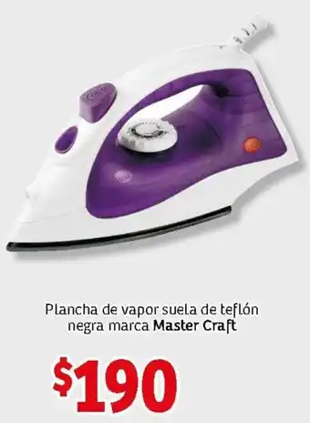 Soriana Mercado Plancha de Vapor Suela de Teflón Negra Maeca Master Craft oferta