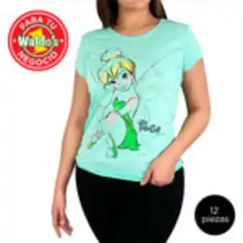 Mayoreo playera disney de tinker bell, 12 piezas