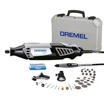 The Home Depot Dremel 4000 mototool con 3 aditamentos y 36 accesorios más maletín oferta