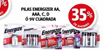 Pilas Energizer AA, AAA, C, D ó 9V Cuadrada